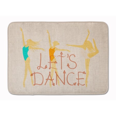 Carolines Treasures Lets Dance Linen Light Machine Washable Memory Foam Mat BB5376RUG